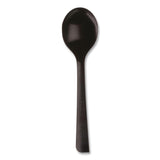 Eco-Products® 100% Recycled Content Cutlery, Soup Spoon, Plastic, Black, 50/Pack, 20 Packs/Carton (ECOEPS114) Case of 1000