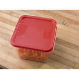 Carlisle Squares Food Storage Container Lid, 9 x 9 x 0.63, Red, Plastic (CFS1197105) Each