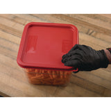 Carlisle Squares Food Storage Container Lid, 9 x 9 x 0.63, Red, Plastic (CFS1197105) Each