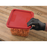 Carlisle Squares Food Storage Container Lid, 9 x 9 x 0.63, Red, Plastic (CFS1197105) Each