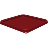 Carlisle Squares Food Storage Container Lid, 9 x 9 x 0.63, Red, Plastic (CFS1197105) Each