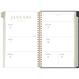 Cambridge® Leah Bisch Weekly/Monthly Floral Planner, Floral Artwork, 8.5 x 6.38, Blue/White/Gold Cover, 12-Month (Jan to Dec): 2025 (AAGLB34200) Each