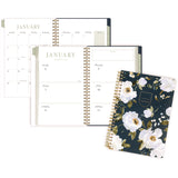 Cambridge® Leah Bisch Weekly/Monthly Floral Planner, Floral Artwork, 8.5 x 6.38, Blue/White/Gold Cover, 12-Month (Jan to Dec): 2025 (AAGLB34200) Each