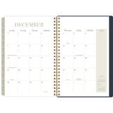 Cambridge® Leah Bisch Weekly/Monthly Floral Planner, Floral Artwork, 8.5 x 6.38, Blue/White/Gold Cover, 12-Month (Jan to Dec): 2025 (AAGLB34200) Each