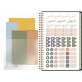 Cambridge® Leah Bisch Weekly/Monthly Floral Planner, Floral Artwork, 8.5 x 6.38, Blue/White/Gold Cover, 12-Month (Jan to Dec): 2025 (AAGLB34200) Each