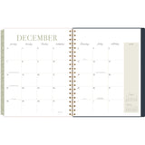 Cambridge® Leah Bisch Weekly/Monthly Floral Planner, Floral Artwork, 11 x 9.25, Blue/White/Gold Cover, 12-Month (Jan to Dec): 2025 (AAGLB34905) Each