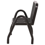 Global Industrial® Outdoor Dining Set, Round, 36" dia x 29"h, Black Top, Black Base/Legs (GBE348122BK) Each