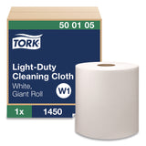 Tork Light Duty Cleaning Cloth, Giant Roll, 1-Ply, 9 x 12.4, White, 1,450 Sheet Roll/Carton (TRK500105) Each