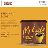 McCafe® Ground Coffee, Breakfast Blend, 30 oz Can (GMT7152EA) Each