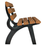 Global Industrial® Recycled Plastic Benches with Back, 48 x 23 x 28, Tan (GBE240125TN) Each