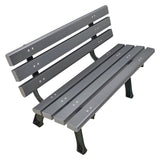 Global Industrial® Recycled Plastic Benches with Back, 48 x 23 x 28, Gray (GBE240125GY) Each