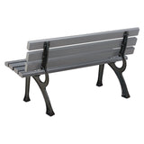 Global Industrial® Recycled Plastic Benches with Back, 48 x 23 x 28, Gray (GBE240125GY) Each