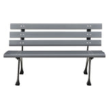 Global Industrial® Recycled Plastic Benches with Back, 48 x 23 x 28, Gray (GBE240125GY) Each