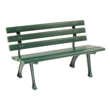 Global Industrial® Recycled Plastic Benches with Back, 48 x 23 x 28, Green (GBE240125GN) Each