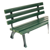 Global Industrial® Recycled Plastic Benches with Back, 48 x 23 x 28, Green (GBE240125GN) Each