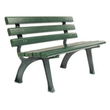 Global Industrial® Recycled Plastic Benches with Back, 48 x 23 x 28, Green (GBE240125GN) Each