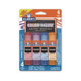 Elmer's® Glitter Glue Sticks, 0.21 oz, Applies Assorted Colors, Dries Clear Glitter, 4/Pack (EPI2197114) Pack of 4