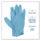 Boardwalk® Disposable Examination Nitrile Gloves, Powder-Free, XX-Large, 5 mil Thick, 9.5" Long, Blue, 100/Box, 10 Boxes/Carton (BWK382XXLCTA) Case of 1000