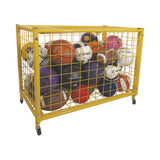 Champion Sports Full Size Lockable Ball Locker, Metal, 132 lb Capacity, 24 x 42 x 29.75, Yellow (CSILRCL) Each