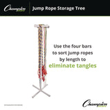 Champion Sports Jump Rope Storage Tree, 25.5" x 25.5" x 68.5", White (CSIJRSD) Each