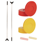 Champion Sports Economy Shuffleboard Set, 15-ft Court, Four 51" Cues, Eight Discs (CSISBA20) Each