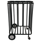 Champion Sports Compact Lockable Ball Locker, Metal, 176 lb Capacity, 22 x 28 x 43, Black (CSICBL) Each