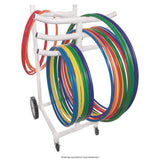 Champion Sports Hoop Storage Rack, Plastic, 176 lb Capacity, 26 x 22 x 49, White (CSIHCRACK) Each