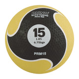 Champion Sports Rhino Elite Medicine Ball, 15 lb, Yellow (CSIPRM15) Each
