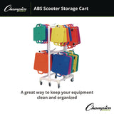 Champion Sports ABS Scooter Storage Cart, Plastic, 176 lb Capacity, 21 x 27 x 54, White (CSIMSCART) Each