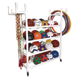 Champion Sports Equipment Cart, Plastic, 176 lb Capacity, 19 x 61 x 62, White (CSIPECART) Each