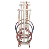 Champion Sports Jump Rope and Hoop Cart, Plastic, 19 x 28 x 69, White (CSIRHRACK) Each