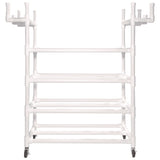 Champion Sports Equipment Cart, Plastic, 176 lb Capacity, 19 x 61 x 62, White (CSIPECART) Each