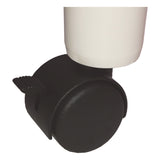 Champion Sports 9 Ball ABS Storage Cart, Plastic, 132 lb Capacity, 19 x 62 x 67, White (CSIFPR1) Each