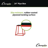 Champion Sports Plyo Box, 24" h, 21 x 21 Base (CSIPXB24) Each