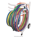 Champion Sports Hoop Storage Rack, Plastic, 176 lb Capacity, 26 x 22 x 49, White (CSIHCRACK) Each