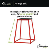 Champion Sports Plyo Box, 30" h, 24 x 24 Base (CSIPXB30) Each