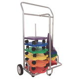 Champion Sports Scooter Storage Cart, Metal, 132 lb Capacity, 16 x 32 x 48, Silver (CSISC036) Each
