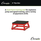 Champion Sports Plyo Box, 6" h, 13 x 13 Base (CSIPXB6) Each
