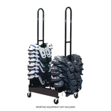 CH Products Mobile Two-Stack Shoulder Pad Rack, Metal, 176 lb Capacity, 24" x 30" x 69", Black (CSIFBSPR2) Each