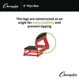 Champion Sports Plyo Box, 6" h, 13 x 13 Base (CSIPXB6) Each