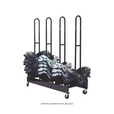 Champion Sports Mobile Four-Stack Shoulder Pad Rack, Metal, 176 lb Capacity, 24" x 59" x 68", Black (CSIFBSPR4) Each