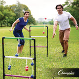 Champion Sports Ladder Ball Game Set, (2) 22" x 37.5" Ladders/(6) Bolas/Carry Bag (CSILGSTSET) Each