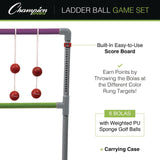 Champion Sports Pro Ladder Golf Game Set, (2) 22" x 37.5" Ladders/Six Bolas/Carry Bag (CSILGSTPRO) Each