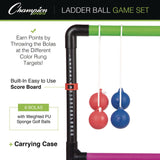 Champion Sports Ladder Ball Game Set, (2) 22" x 37.5" Ladders/(6) Bolas/Carry Bag (CSILGSTSET) Each