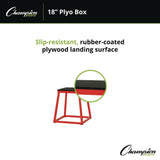 Champion Sports Plyo Box, 18" h, 18 x 18 Base (CSIPXB18) Each
