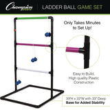 Champion Sports Ladder Ball Game Set, (2) 22" x 37.5" Ladders/(6) Bolas/Carry Bag (CSILGSTSET) Each