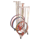 Champion Sports Jump Rope and Hoop Cart, Plastic, 19 x 28 x 69, White (CSIRHRACK) Each