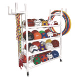 Champion Sports Equipment Cart, Plastic, 176 lb Capacity, 19 x 61 x 62, White (CSIPECART) Each