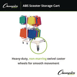 Champion Sports ABS Scooter Storage Cart, Plastic, 176 lb Capacity, 21 x 27 x 54, White (CSIMSCART) Each