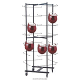 Champion Sports 56 Football Helmet Rolling Rack, 26" x 28" x 81", Black (CSIFBWR) Each